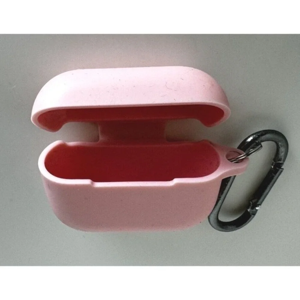 Pink AirPods Pro 2nd Gen (2022) Silicone Case Metal Carabiner Clip Colorful J-01